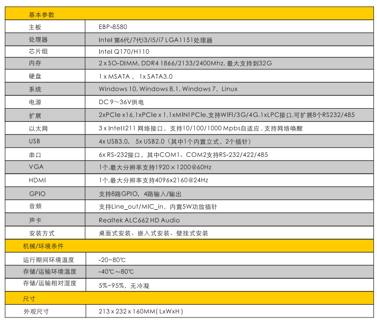 【新品预告】6/7代处理器MFC-5600无风扇嵌入式工控机