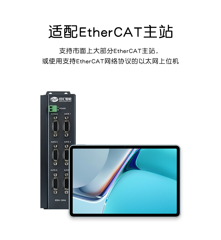 EDM-Q06A工业以太网EtherCAT总线运动控制卡（6轴）